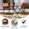 Flash Furniture Brazos Folding Chairs w/Red Flex Comfort Material Backs and Seats and Black Metal Frames, 2PK TLH-SC-097-RED-02-GG - alternate 4